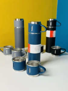 A Grade Quality Smart Vacuum Flask Set – Stylish Sky Design for Perfect Temperature Control - Image 4